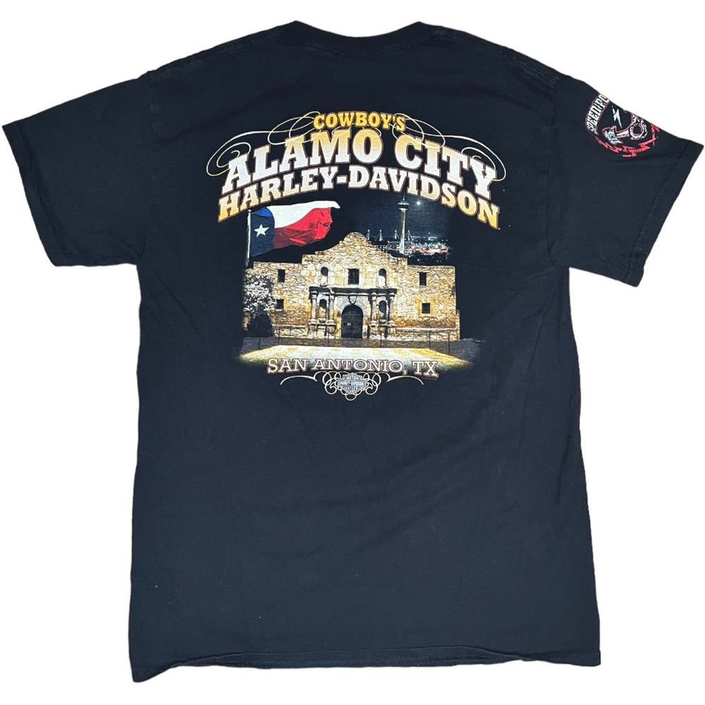 Harley Davidson 2018 Cowboy’s Alamo City San Antonio, TX Pocket Tee